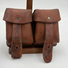 WW2 GERMAN? 1939-1945  LEATHER 2 MAG AMMUNITION POUCH Unknown Age Maker