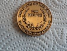 Old WWII (1941-1945 Brass State Of Missouri Service Medallion picture