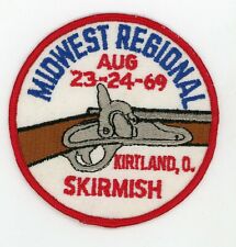 Vintage North South Skirmish Patch  MIDWEST REGIONAL  AUG 1969  RIFLE IN CIRCLE  picture