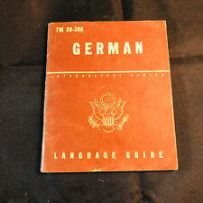 WWII GERMAN Language Guide War Department June 1943 Booklet TM 30-306 picture