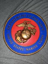 Vintage  Department Of The Navy United States Marine Corps Wall Hanger. picture