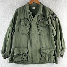 Vietnam War Special Forces Jungle Jacket Mens L Shirt Fatigue Green Slant Pocket picture