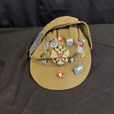 Vintage Russian Military Hat w/Badges A122 picture