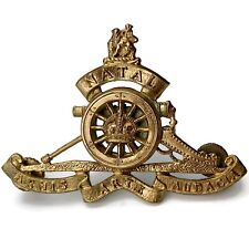 Original Kings Crown Natal Field Artillery South African Corps GILT Cap Badge picture