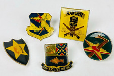 Lot 5 Military Lapel Pins Rangers Strategic Air Command Infantry USAF Army VTG picture