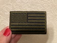 American Flag OD Green Tactical Patch picture