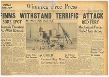 FINLAND Finns withstand terrific attack Red fury Karelian front February 2 1940