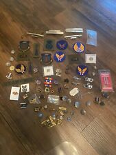 Vintage Military Estate Collection lot of 60 +Patches Air Force Army Medals Pins picture