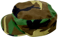 U.S. Army Woodland Camouflage Cap Hot Weather Hat Cap Size 7 1/4