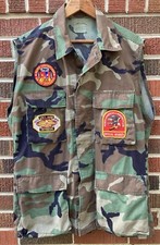 ONE-OF-A-KIND BIKER VEST CUT CAMO VIETNAM VET BDU WITH PATCHES POW VA SMALL REG