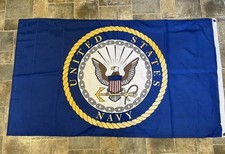 United States Navy Flag USN Emblem Banner US Military Pennant 3’ x 5’ 100% Poly.