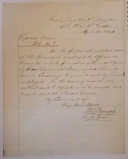 1864 Civil War Letter General Orders Certificatation Of Enlisted To Avoid Arrest picture