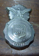 United States Air Force USAF Vietnam Security Police Mini Shield Badge Obsolete