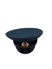 Vintage Soviet Moscow Visor Cap USSR Military Officer Hat Size 55 Original Old picture