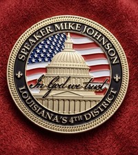 Rare Authentic Republican Speaker of The House Mike Johnson Challenge Coin MINT