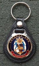 RUSSIAN DOG TAG PENDANT MEDAL faux  leather keychain NAVY SPETSNAZ 