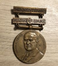 Pennsylvania WWI Veteran Original Marksmanship Bronze Medal Engraved Numbered picture