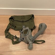 Vintage US Army Lightweight Service Gas Mask WWII WW2 with Filter and Bag CLEAN picture