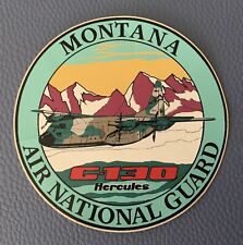 RARE STICKER Vintage Montana Air National Guard & Flag Decal Hercules C-130 picture