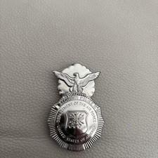 United States Air Force USAF Vietnam Security Police Mini Shield Badge Obsolete