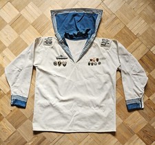 Soviet Naval White Shirt Uniform USSR Sailor Flanka VMF Uniform with Badges