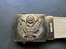 Genuine USGI WW2 Era Army Brass Buckle w/ 28-30in Belt  picture