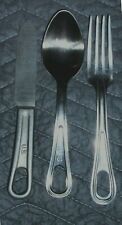 1945 WW2 US Army Military Utensils Silco/Utica Stainless  Spoon Fork Knife Set picture