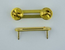 Military Mounting Bar Holder - Holds one Medal or Ribbon Bar Made in USA - Brass