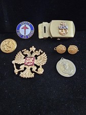  Junk Drawer Vintage military memorabilia Earrings Buckle Button And More