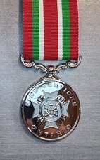 Ontario Fire Services Long Service Medal, Full Size With 1 Foot Full Size Ribbon