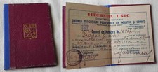 union of professional associates industry & commerce, Romania ID card 1951 RARE