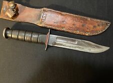 US WW2 Kabar EARLY BLUE BLADE USMC Mark 2 Fighting Knife/Marine Corps Collection picture