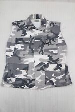US ARMY Combat Coat Shirt Mens Large White Gray Woodland Urban Snow Camo picture