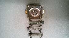 VINTAGE US MILITARY INSIGNIA DRIVER BADGE 3 TABS WHEEL TANK MECHANIC