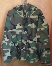U.S. Military Woodland Camo Cold Weather Hooded Parka Coat/Jacket Sz. M Short picture