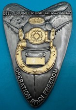 U.S Army 511th Engineer Dive Detachment OIF 30th BDE Military HTF Challenge Coin