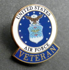 US AIR FORCE VETERAN USAF VET LAPEL PIN BADGE 1 INCH picture