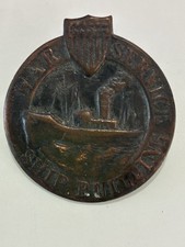 Antique World War 1 War Service Ship Building Pin #85774 Shipyard Worker Pass