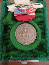 Rare Indian Wars Medal With Original Ribbon & Box of Issue.  picture