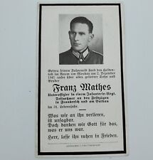 WW2 German Original Barbarossa Moscow 1941 death card fallen soldier veteran old picture