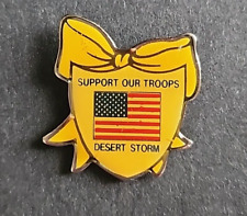 Vintage Support Our Troops Desert Storm Pin picture