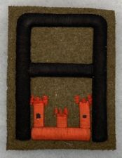 RARE ORIGINAL WW1 US 1st ARMY ENGINEER WOOL PATCH 3 1/2” X 4 3/4” THEATER MADE picture