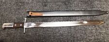 Swiss Sawback Sword Bayonet with Scabbard VG Shiny Satisfaction Guaranteed picture