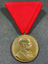1898 Pre WW1 WWI Imperial Austrian Army Military Franz Josef Jubilee Medal Award
