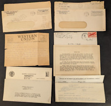 WWII US 2LT Bomber Pilot KIA Killed In Action Telegram Last Letter + Documents picture