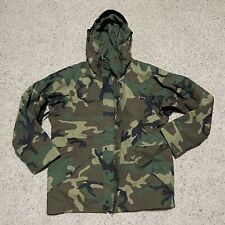 Men’s Medium Regular US Army Cold Weather Parka Goretex Woodland Camo Jacket picture