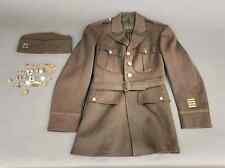 WW2 US Officer's Winter Coat, Cap, and Insignia picture