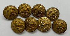 8 Pre-WWII US Navy Uniform Brass Buttons Eagle Facing Left 11/16