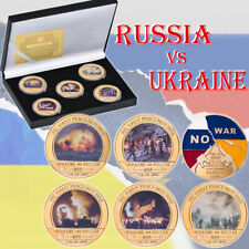 2022 Russia and Ukraine War Gold Commemorative Coins Set In Box Army Souvenirs picture