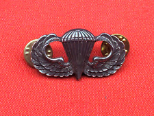 Post WWII/2 US Army paratrooper silver D22 marked clutch-back jump wings. picture